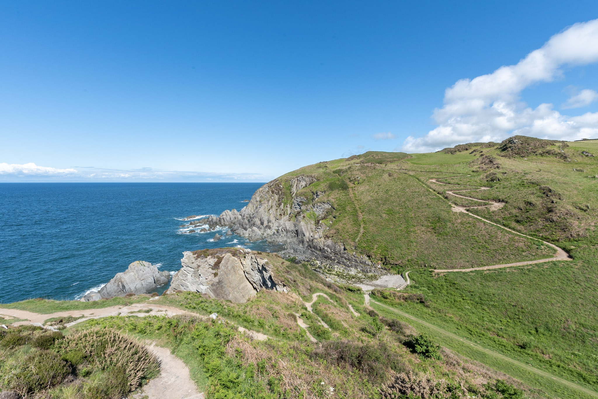 Coastal view of Bennetts Mouth in North Devon