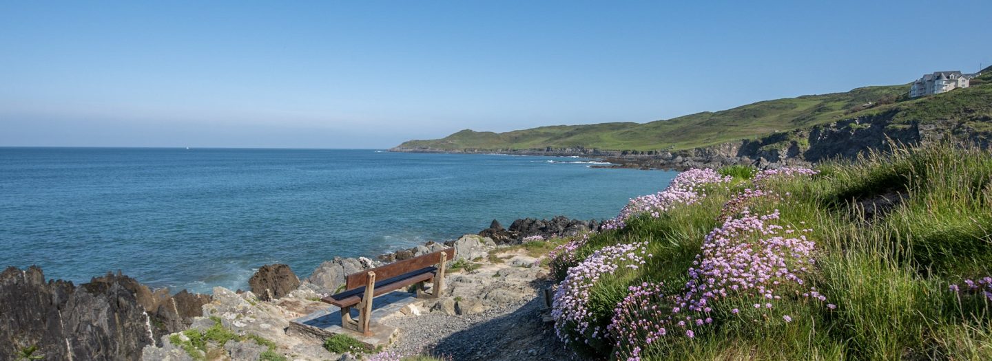 Bench overlooking Woolacombe bay