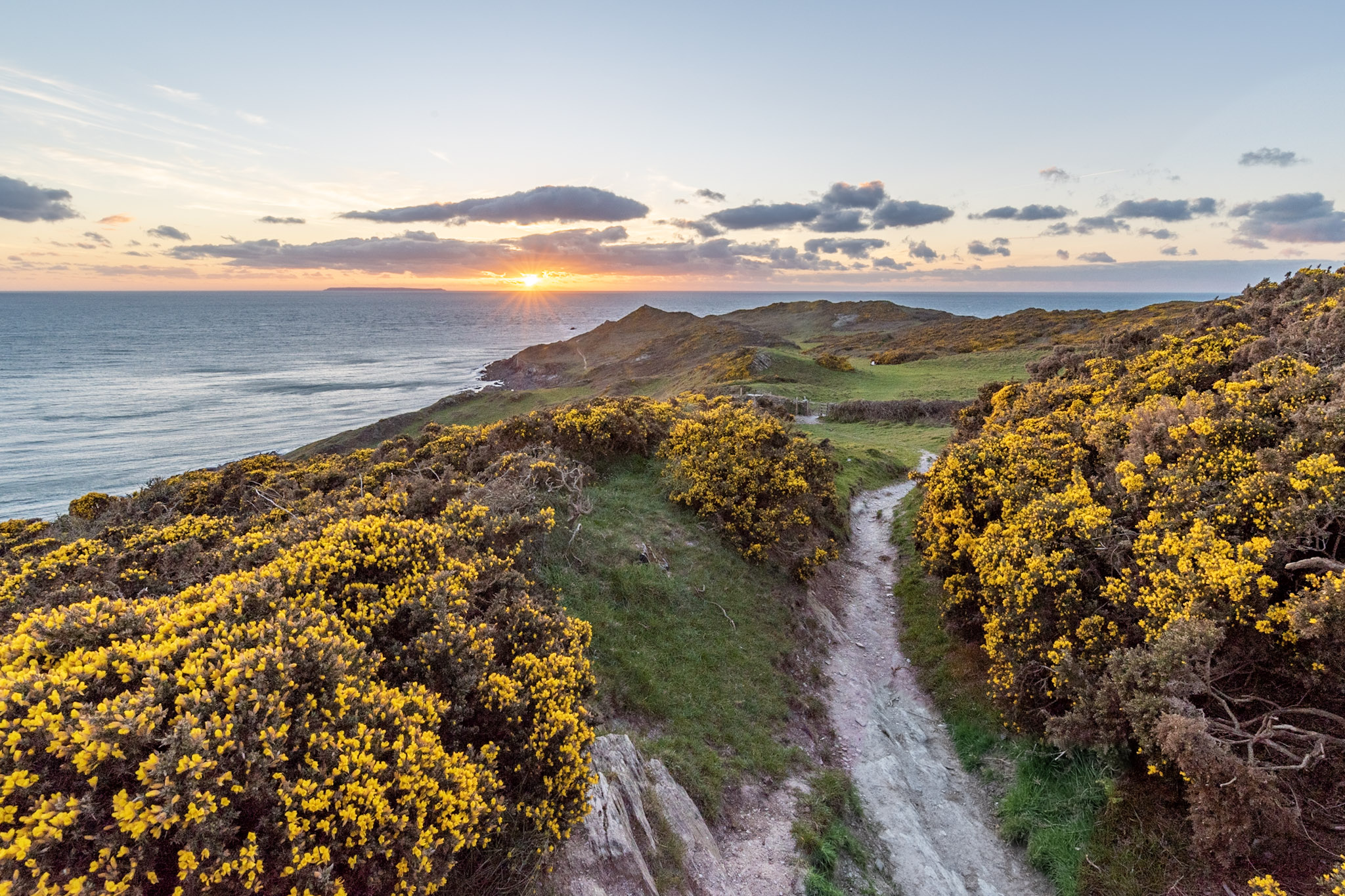 Sunset view of Morte Point